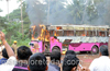 Mangaluru: New tourist bus catches fire accidentally at Ujjodi